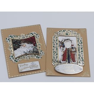 Die cut sheet, deLuxe, with noble gold frame, Christmas,