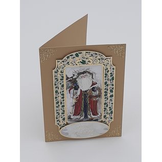 Die cut sheet, deLuxe, with noble gold frame, Christmas,