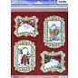 Die cut sheet, deLuxe, with noble gold frame, Christmas,