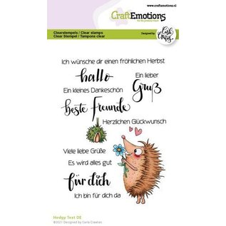 Craftemotions Stamp motifs, A6 format, text in German