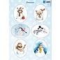 Marianne Design Foglio illustrato, A4, pupazzi di neve