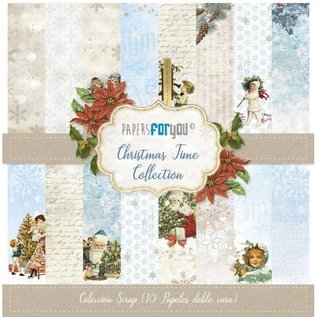 Stamperia, Papers for you  und Florella Motiefpapier, 30,5 x 30,5 cm, Christmas Time Collection, 10 dubbelzijdig bedrukt,