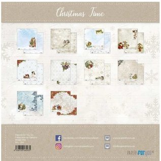 Stamperia, Papers for you  und Florella Motif paper, 30.5 x 30.5cm, Christmas Time Collection, 10 printed on both sides,