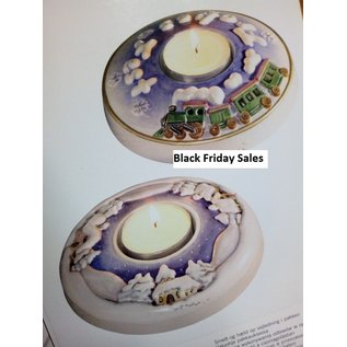 Modellieren 1 mold, tealight with selection motif winter landscape or with locomotive