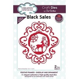 CREATIVE EXPRESSIONS und COUTURE CREATIONS Cutting template: Christmas ornament with reindeer