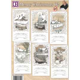 BASTELSETS / CRAFT KITS Set de création de cartes pour la conception de 6 cartes nostalgiques d'hiver et de Noël