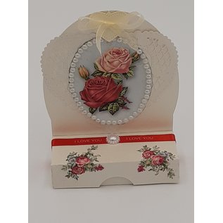 REDDY Feuille d'images A4 roses avec cadre décoratif, perforé
