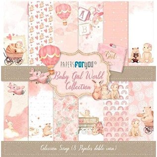 Stamperia, Papers for you  und Florella Papier design, collection 12 papiers brouillons, 30,5 x 30,5 cm, 180gr, bébé fille