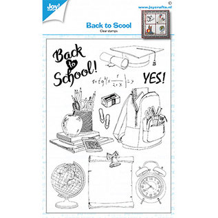 Joy!Crafts / Jeanine´s Art, Hobby Solutions Dies /  Frimærkemotiv, transparent, tilbage til skolen, A6-format, Joy Crafts,