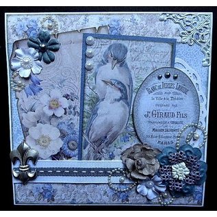 Stamperia, Papers for you  und Florella Kort og klistrebok papirblokk, 30,5 x 30,5 cm