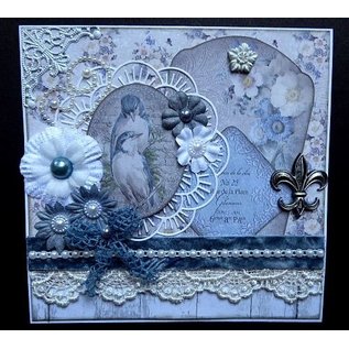 Stamperia, Papers for you  und Florella Kort og klistrebok papirblokk, 30,5 x 30,5 cm