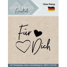 Stempel / Stamp: Transparent Gennemsigtigt stempel, tysk tekst "Für Dich"