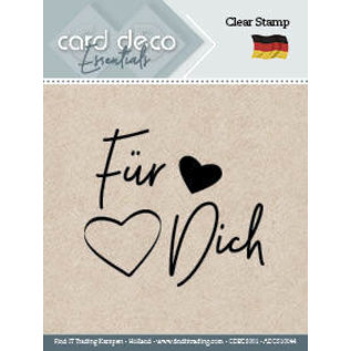 Stempel / Stamp: Transparent Timbro trasparente, testo tedesco "Für Dich"
