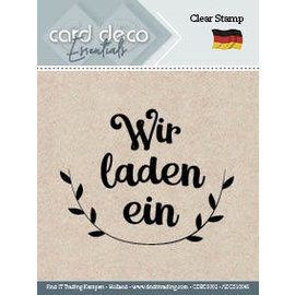 Stempel / Stamp: Transparent Sello transparente, texto alemán "invitamos"