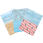 AMY DESIGN SET Maritime, 3x papier à motif A4, 3 motifs divers + 3 feuilles prédécoupées diverses