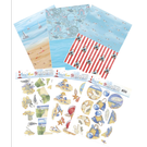 AMY DESIGN SET Maritime, 3x papier à motif A4, 3 motifs divers + 3 feuilles prédécoupées diverses