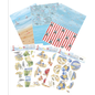 AMY DESIGN SET Maritime, 3x papier à motif A4, 3 motifs divers + 3 feuilles prédécoupées diverses