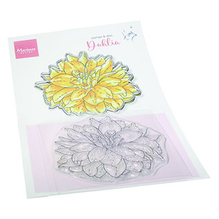 Marianne Design Tampon motif + gabarits de poinçonnage assortis, fleurs au choix