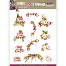 Precious Marieke 3D Push Out, Romantic Roses, Pink Rose