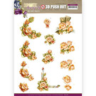 Precious Marieke 3D Push Out, Roses Romantiques, Rose Orange