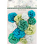 Studio Light Fiori di carta, 12 pezzi, Blues & Greens Essentials nr.02