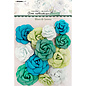 Studio Light Paper flowers, 12 pieces, Blues & Greens Essentials nr.02