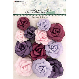 Studio Light Flores de papel, 12 piezas, Purples & Pinks Essentials nr.03