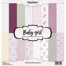 Designer Papier Scrapbooking: 30,5 x 30,5 cm Papier Designerpapier, 8 scrappapieren, 30,5 x 30,5 cm, 170gr, Baby Girl