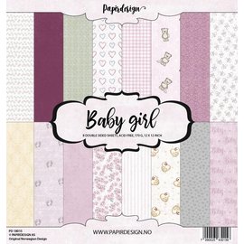 Designer Papier Scrapbooking: 30,5 x 30,5 cm Papier Papier design, 8 papiers scrap, 30,5 x 30,5 cm, 170gr, Baby Girl