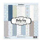 Designer Papier Scrapbooking: 30,5 x 30,5 cm Papier Designer paper, 8 pieces of scrap paper, 30.5 x 30.5 cm, 170gr, Baby Boy