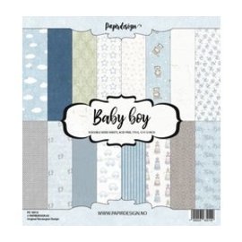 Designer Papier Scrapbooking: 30,5 x 30,5 cm Papier Carta di design, 8 pezzi di carta straccia, 30,5 x 30,5 cm, 170gr, Baby Boy