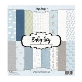 Designer Papier Scrapbooking: 30,5 x 30,5 cm Papier Papel de diseño, 8 piezas de papel scrap, 30,5 x 30,5 cm, 170gr, Baby Boy