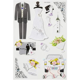 Progetta adesivi matrimonio, da disegnare su carte, scrapbooking, collage e  album. 30 motivi, -  Italia