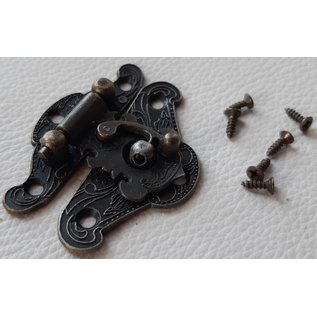 Embellishments / Verzierungen Scrapbooking lock with screws, format: approx. 5.5 x 4.5 cm