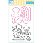 Joy!Crafts / Jeanine´s Art, Hobby Solutions Dies /  Matrices de découpe + jeu de tampons à motif env. 76 x 84 et 76 x 89 cm