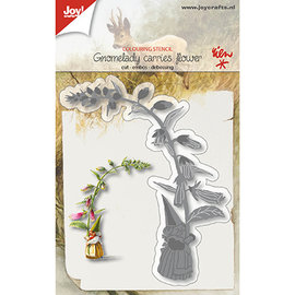 Joy!Crafts / Jeanine´s Art, Hobby Solutions Dies /  Kutteform, nisse med blomster, format 108 x 87mm