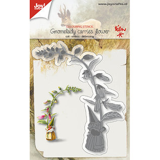 Joy!Crafts / Jeanine´s Art, Hobby Solutions Dies /  Stanzschablone, Kobold mit Blumen, Format 108 x 87mm