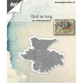 Joy!Crafts / Jeanine´s Art, Hobby Solutions Dies /  Fustella, uccello su ramo, dimensioni 50 x 61 mm