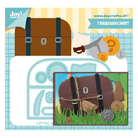 Joy!Crafts / Jeanine´s Art, Hobby Solutions Dies /  Handling! skærematrice, kuffert, skattekiste, 55,49x77,70 mm