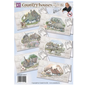 BASTELSETS / CRAFT KITS Handicraft set, card set, for designing 6 cards, country houses