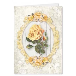 REDDY Feuille d'images A4 roses avec cadre décoratif, perforé