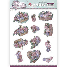 Yvonne Creations Die-cut sheet, format A4, with beautiful flowers