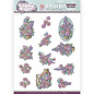 Yvonne Creations Die-cut sheet, format A4, with beautiful flowers