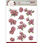 Yvonne Creations Die-cut sheet, format A4, roses