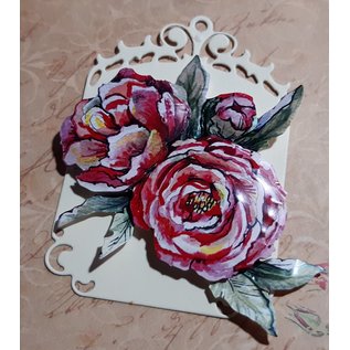 Yvonne Creations Die-cut sheet, format A4, roses