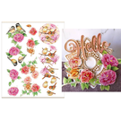 Joy!Crafts / Jeanine´s Art, Hobby Solutions Dies /  A4, 3D Stanzbogen, Blumen und Vögel