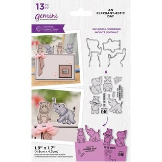 Gemini Stanzschablone mit Motivstempel Set, Insgesamt 13 Teile