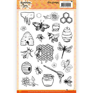 Joy!Crafts / Jeanine´s Art, Hobby Solutions Dies /  Set de tampons à motifs, transparent, format set 14,8 x21 cm, abeilles, 23 motifs