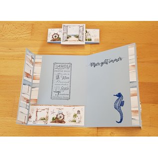 Karten und Scrapbooking Papier, Papier blöcke Bloc design, 15,2 x 15,2 cm, 24 feuilles, 240 g/m², Beyond the Sea