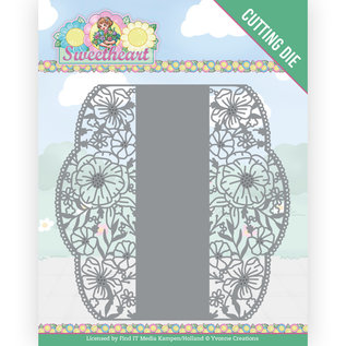 Yvonne Creations Cutting die, fra "Sweetheart"-samlingen, format: ca. 12,5 x 12,5 cm, for design på kort, scrapbooking, collage, decoupage-prosjekter, blandede medier og mye mer!